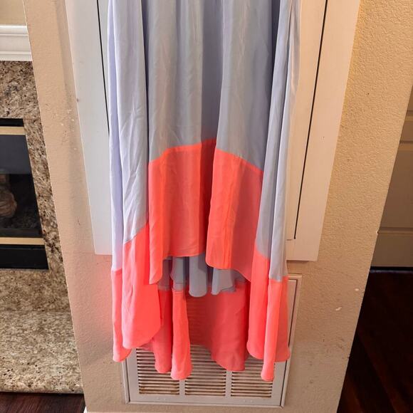 Anthropologie Hutch Capay High Low Silk Dress Size Medium Colorblock Flowy USA - Picture 12 of 12